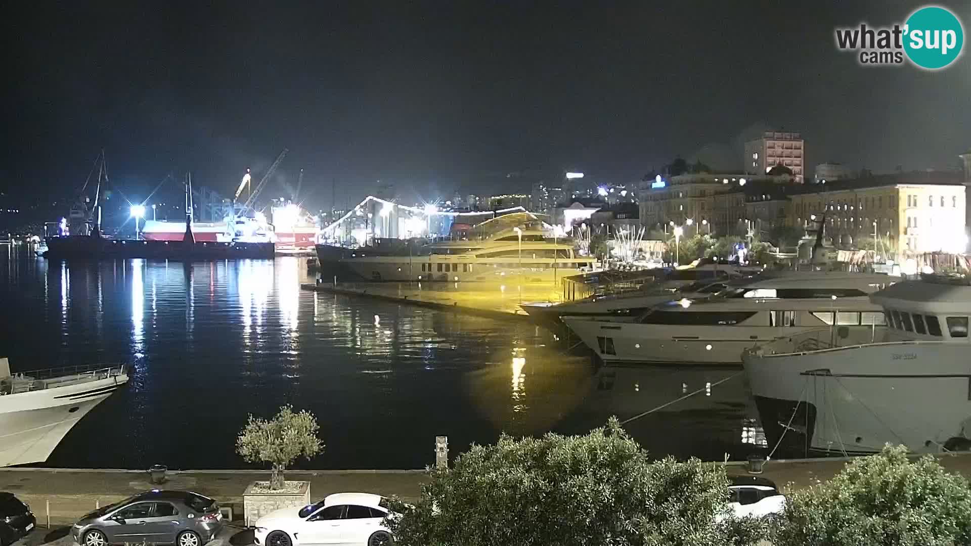 Die Riva und Marina in Rijeka – Live Webcam Kroatien