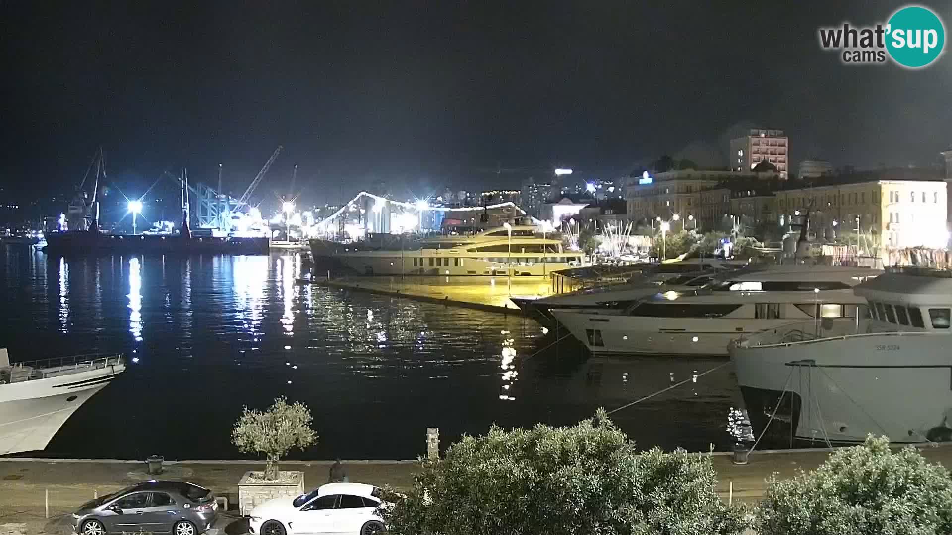 La Riva y Marina en Rijeka – Webcam en vivo Croacia