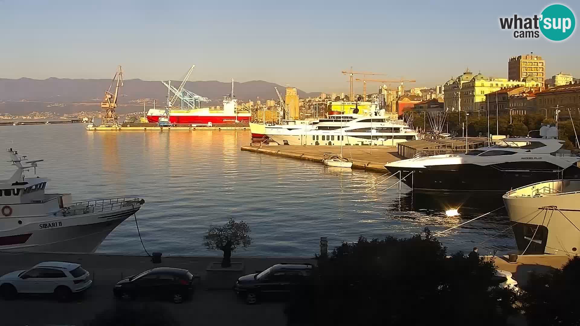 La Riva y Marina en Rijeka – Webcam en vivo Croacia