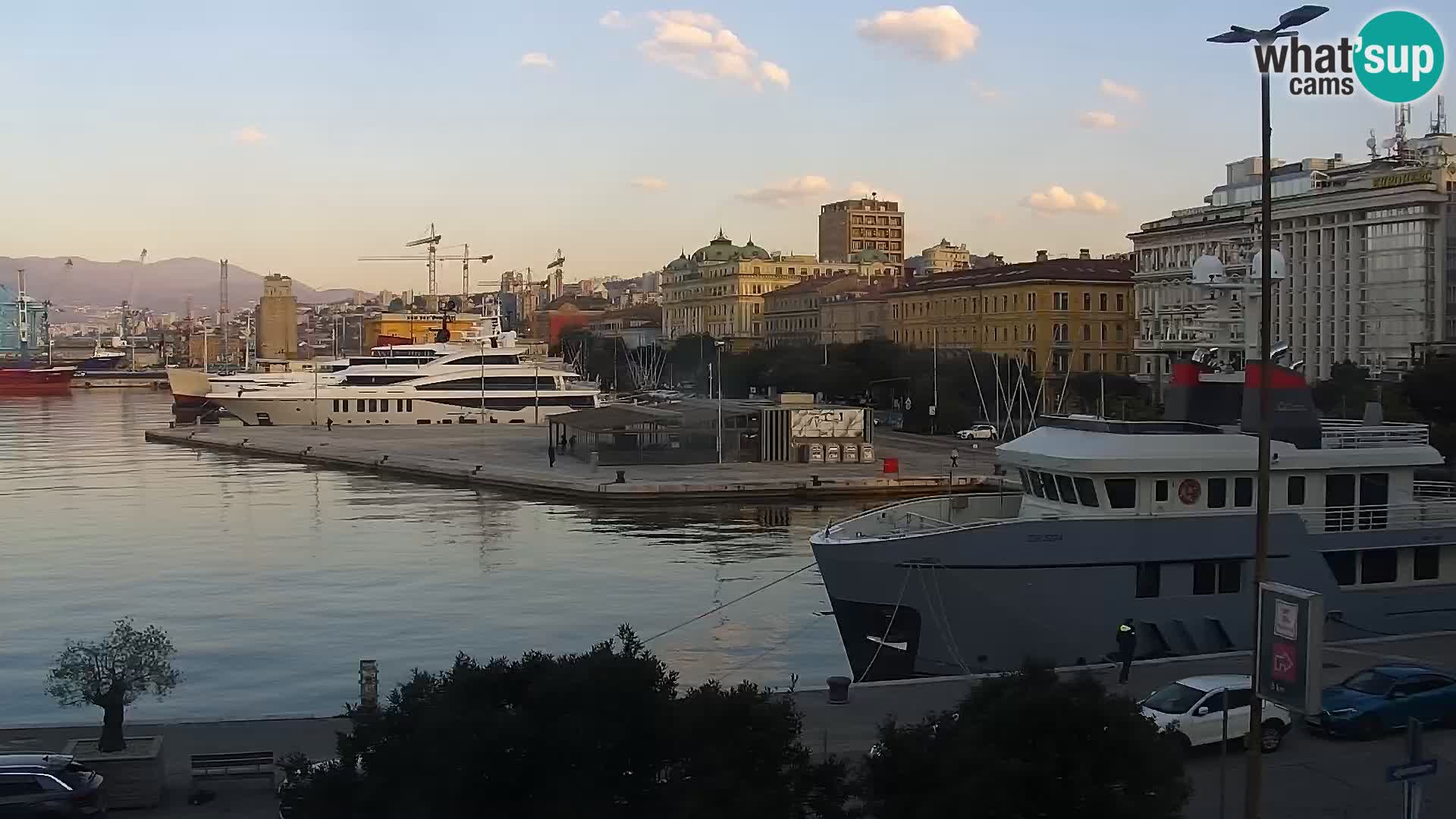 Die Riva und Marina in Rijeka – Live Webcam Kroatien