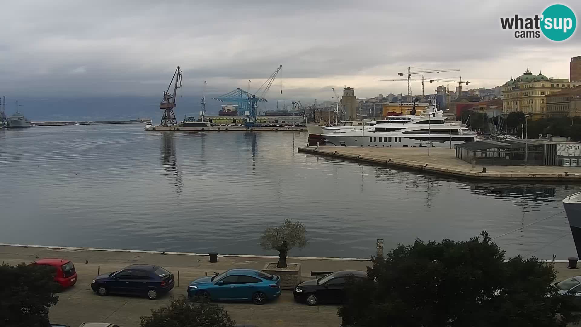The Riva and Marina in Rijeka  – Live Webcam Croatia