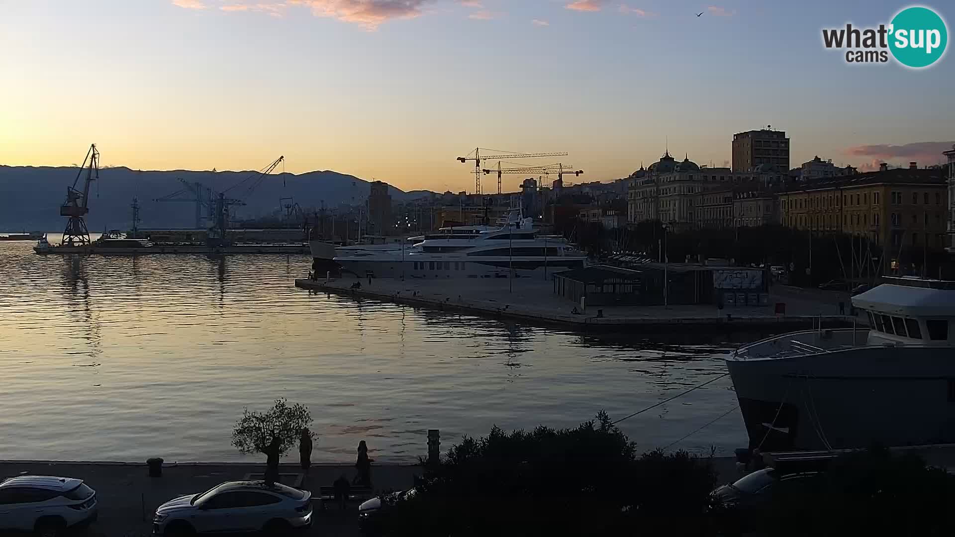 Die Riva und Marina in Rijeka – Live Webcam Kroatien