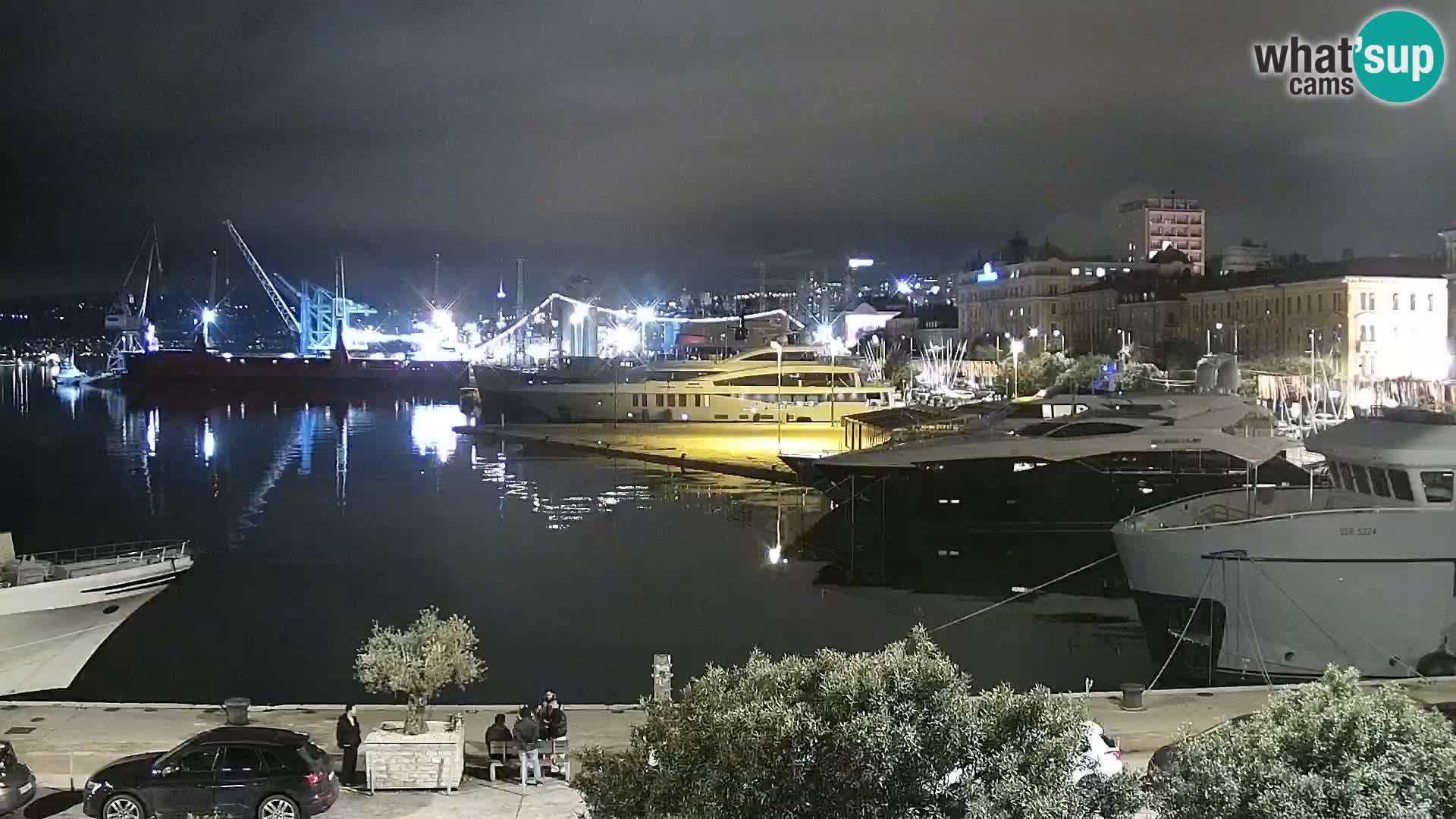Die Riva und Marina in Rijeka – Live Webcam Kroatien