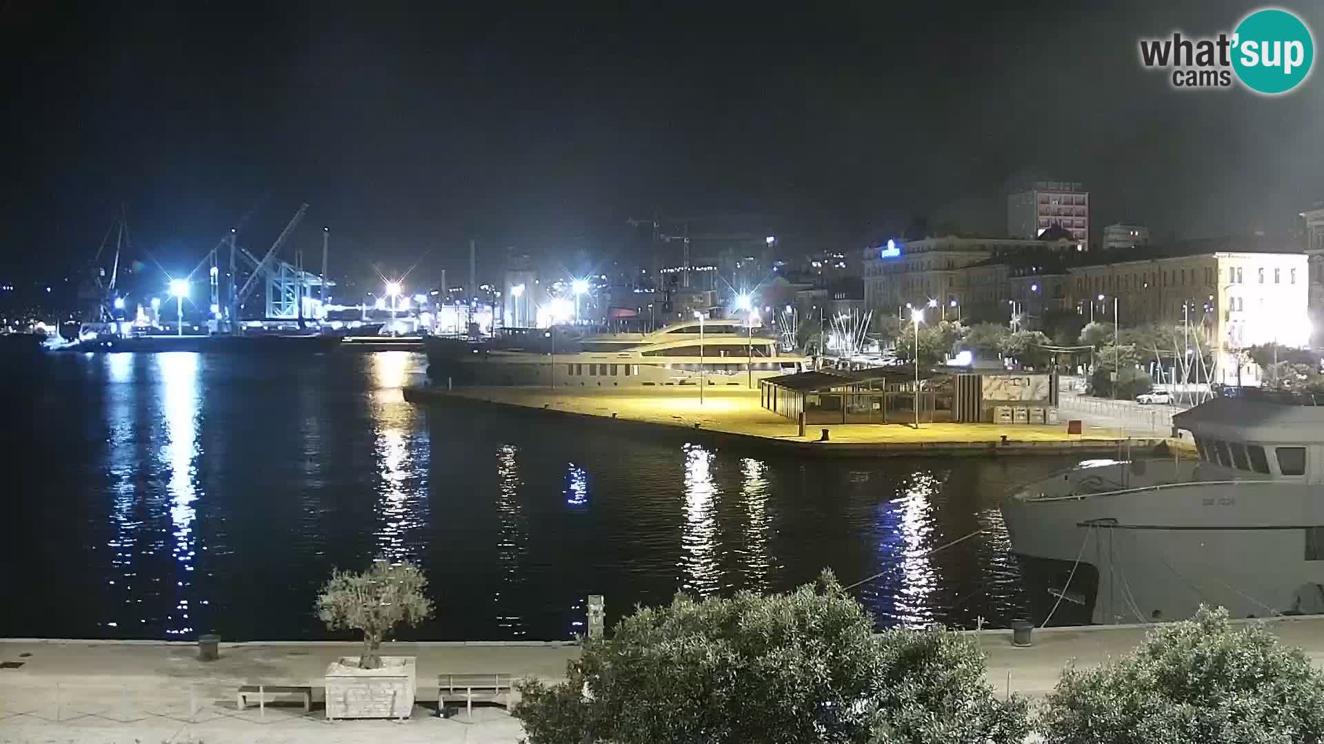 The Riva and Marina in Rijeka  – Live Webcam Croatia