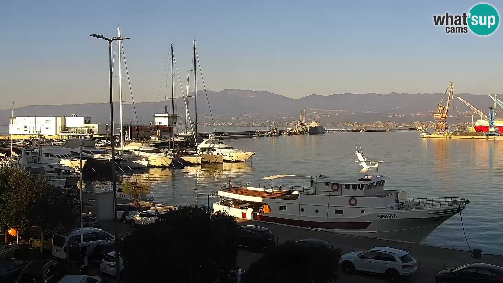 Die Riva und Marina in Rijeka – Live Webcam Kroatien