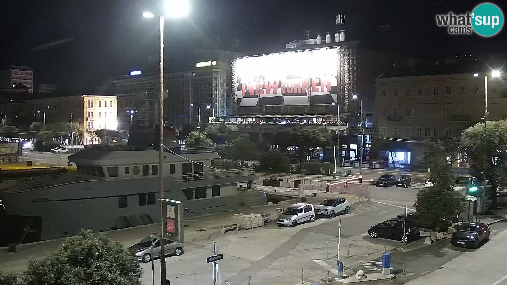 The Riva and Marina in Rijeka  – Live Webcam Croatia