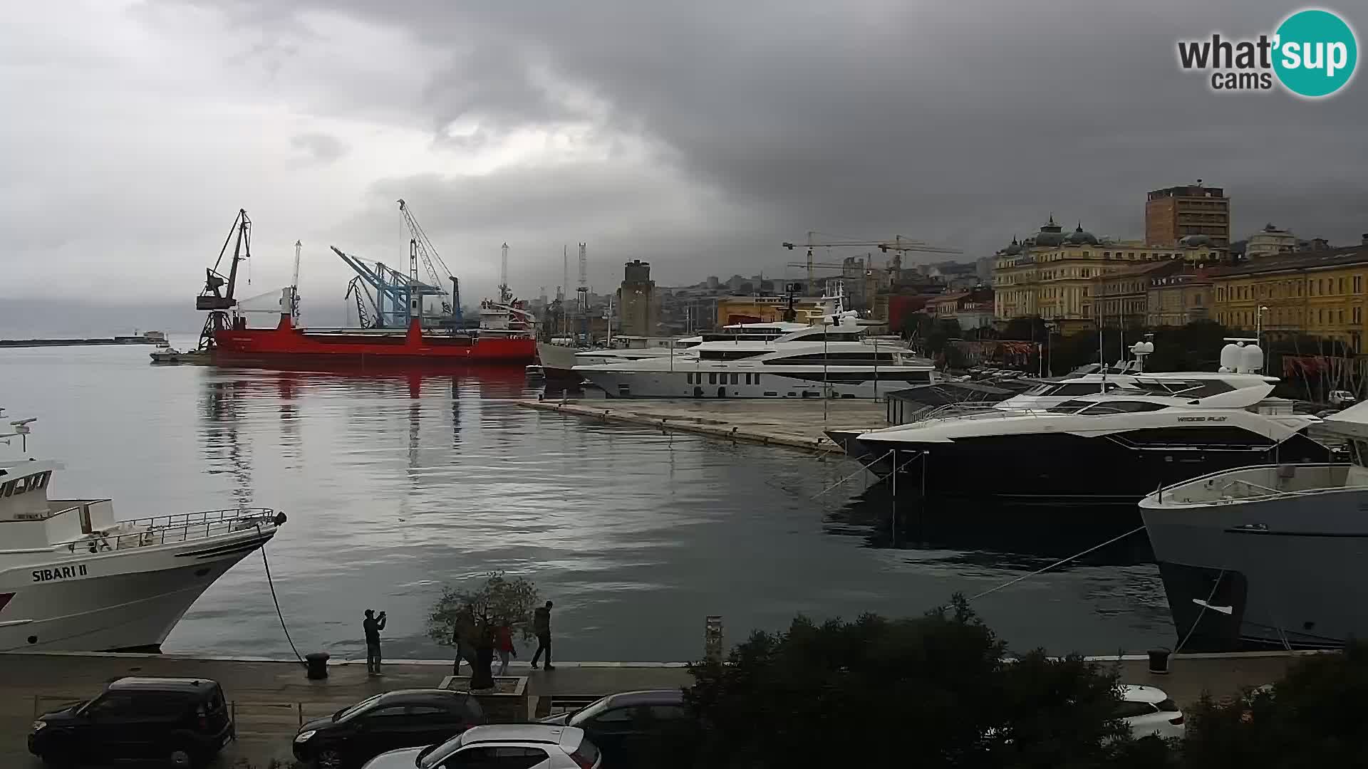The Riva and Marina in Rijeka  – Live Webcam Croatia