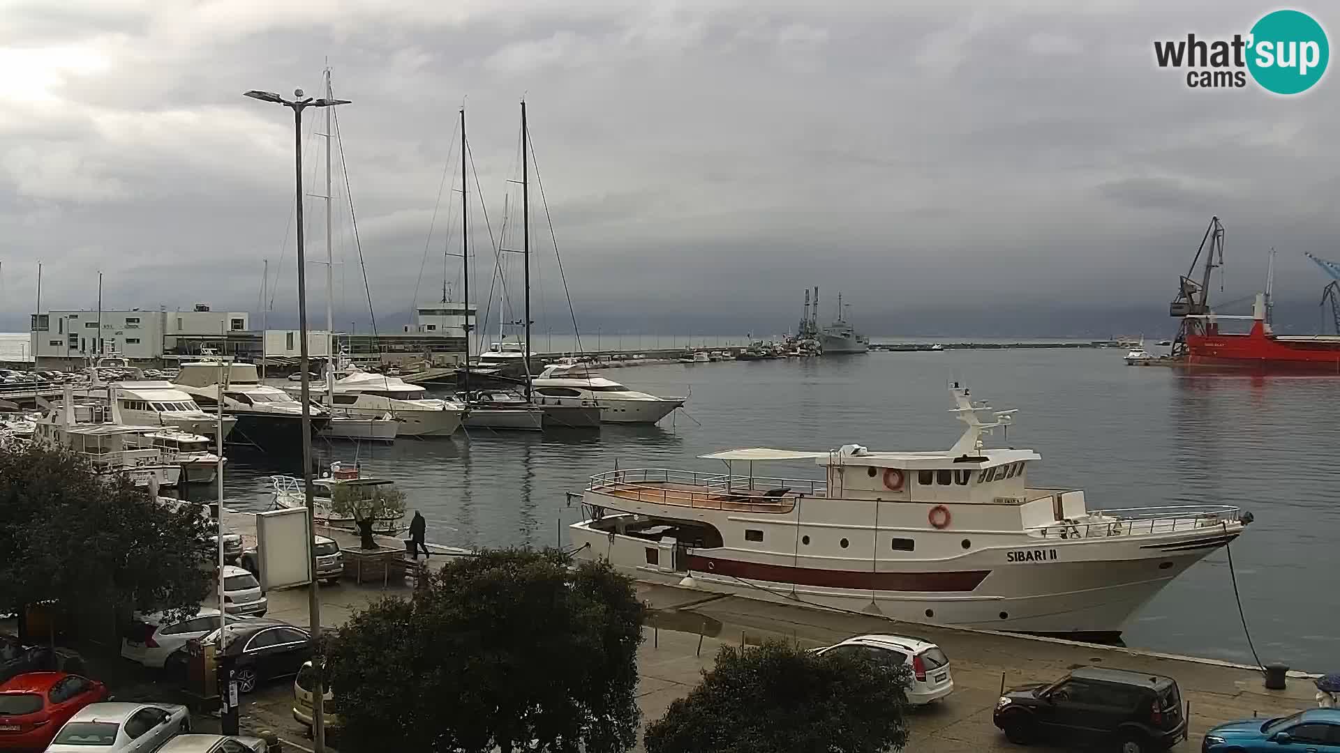 Die Riva und Marina in Rijeka – Live Webcam Kroatien