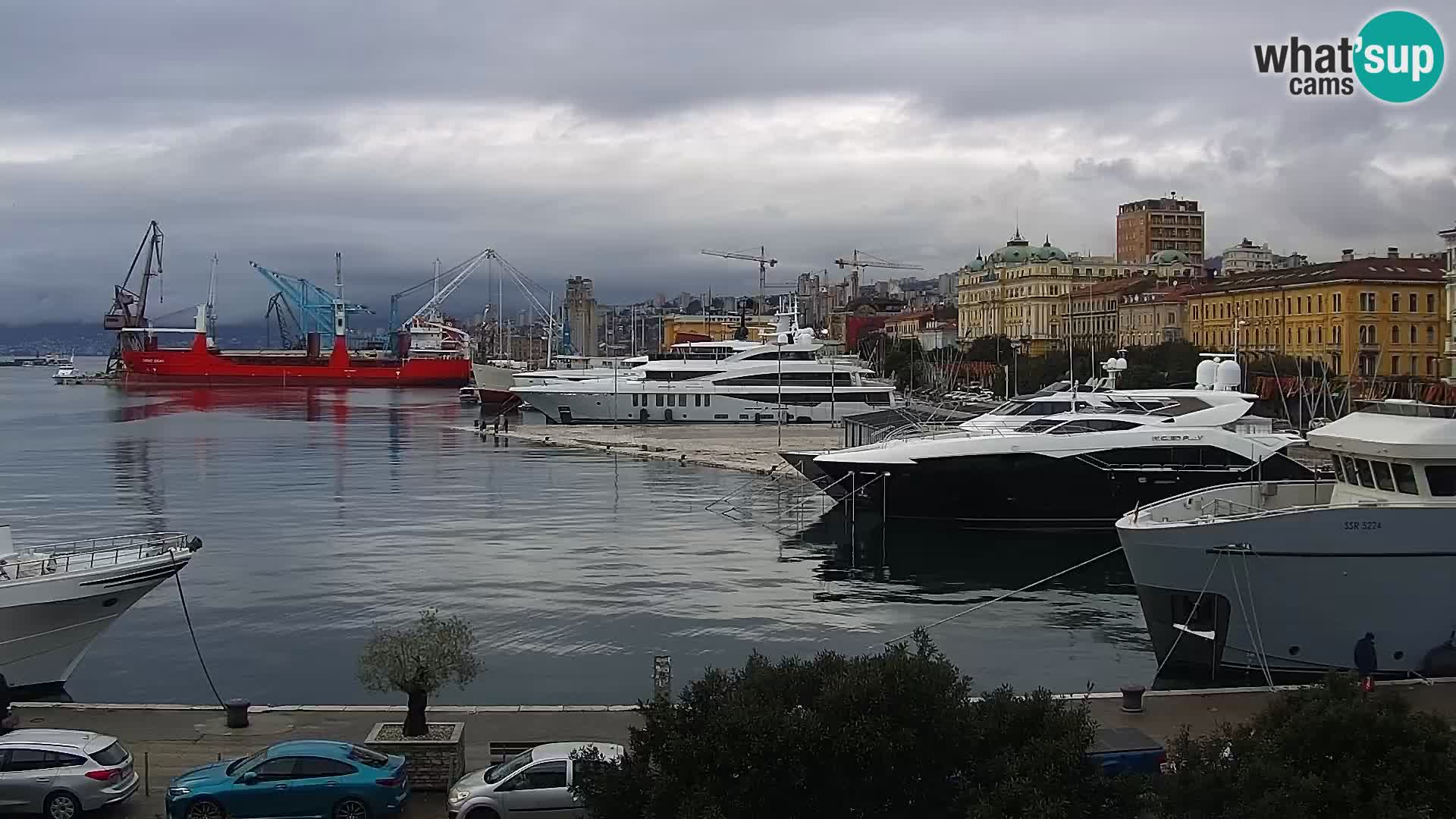 La Riva et Marina à Rijeka – Live Webcam Croatie