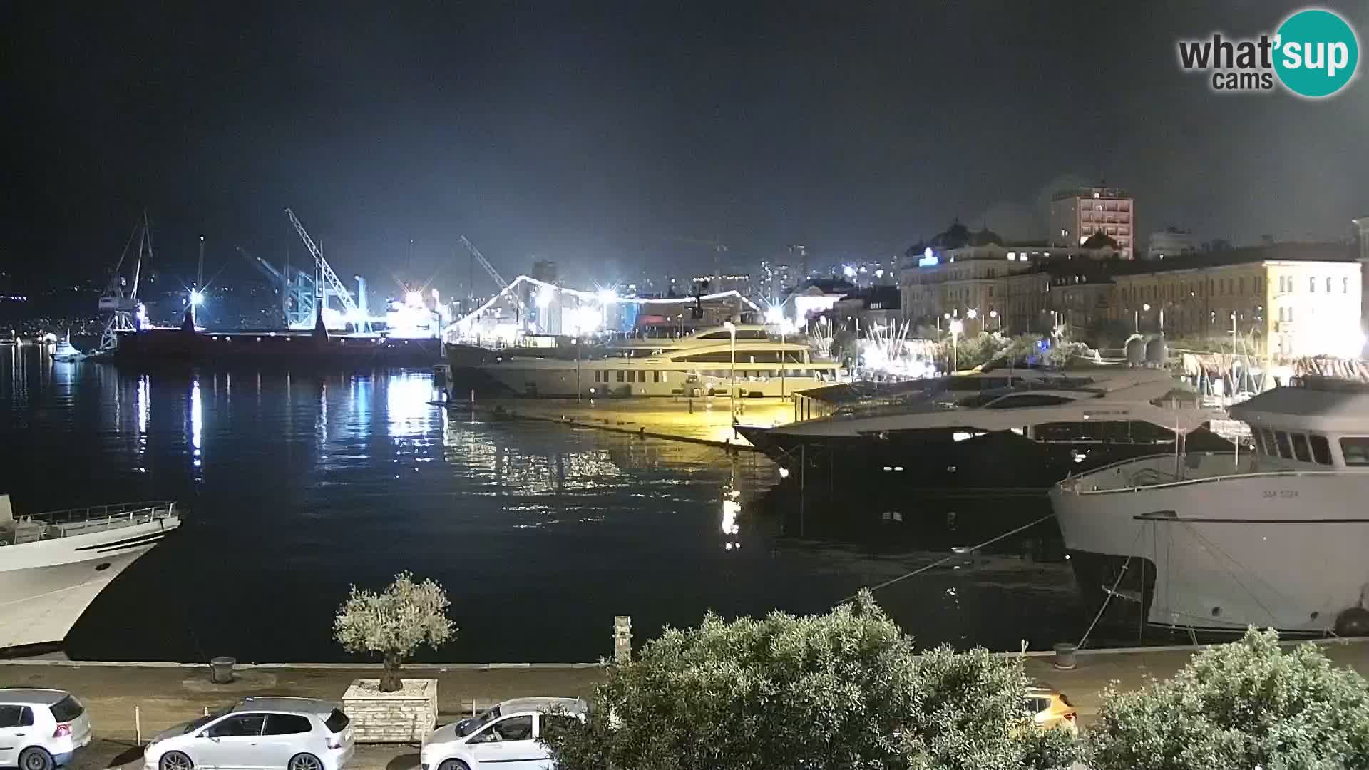 The Riva and Marina in Rijeka  – Live Webcam Croatia