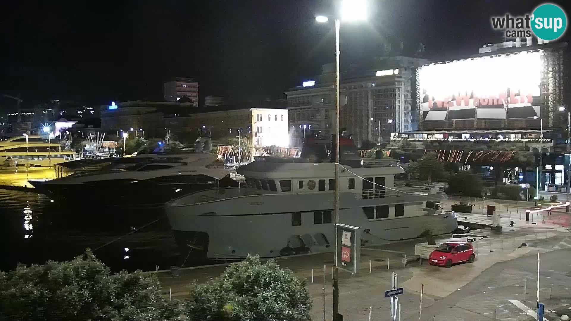 The Riva and Marina in Rijeka  – Live Webcam Croatia