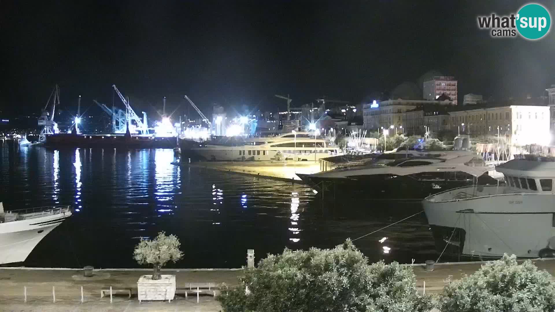 La Riva y Marina en Rijeka – Webcam en vivo Croacia