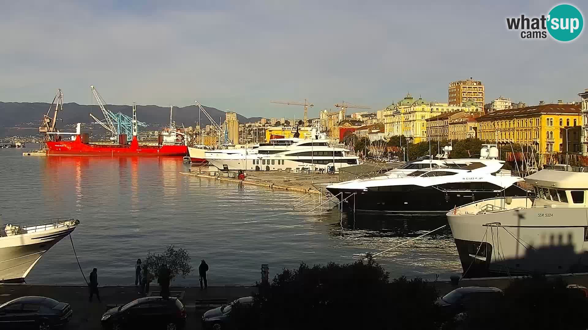 La Riva et Marina à Rijeka – Live Webcam Croatie