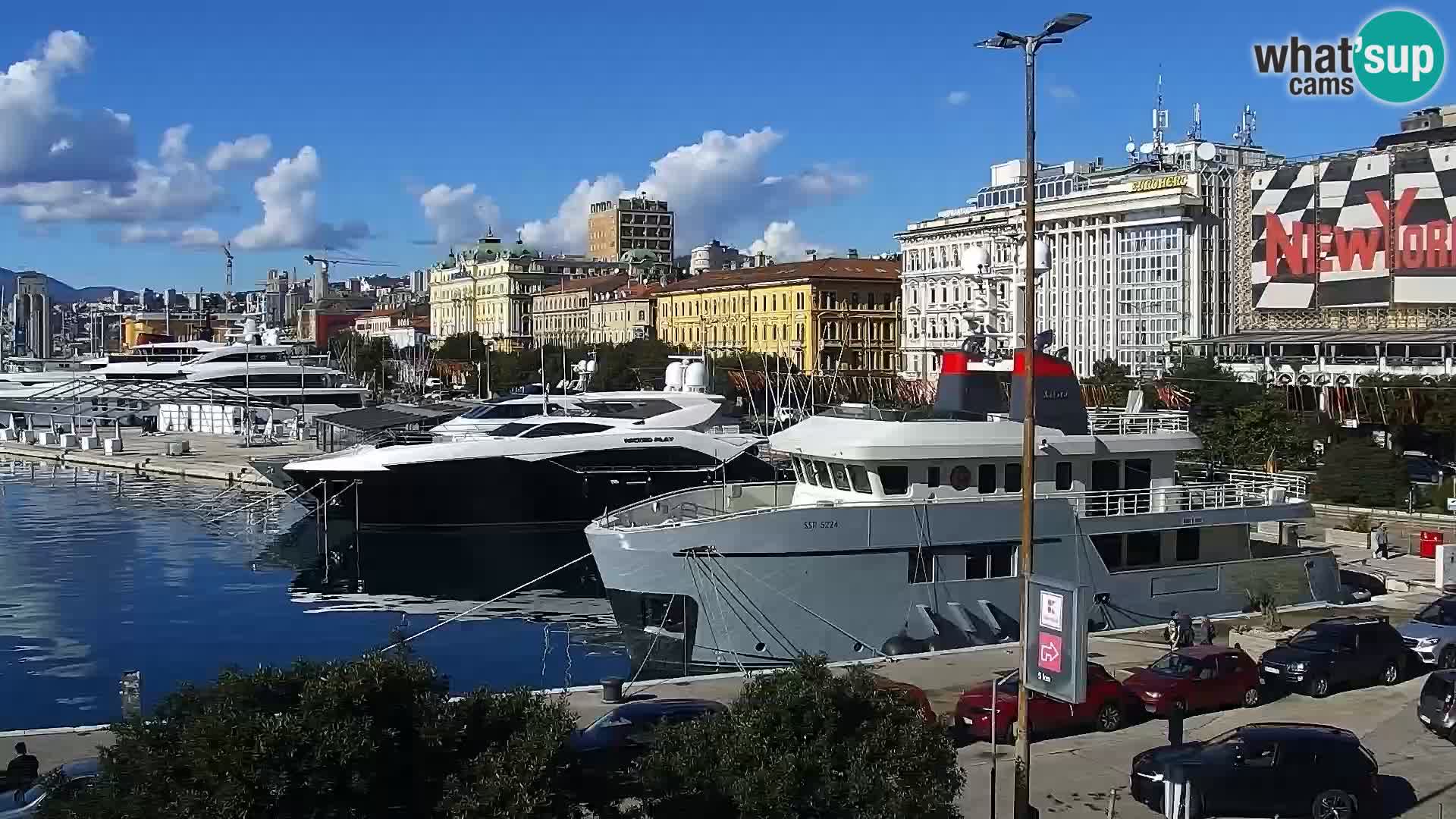 Die Riva und Marina in Rijeka – Live Webcam Kroatien