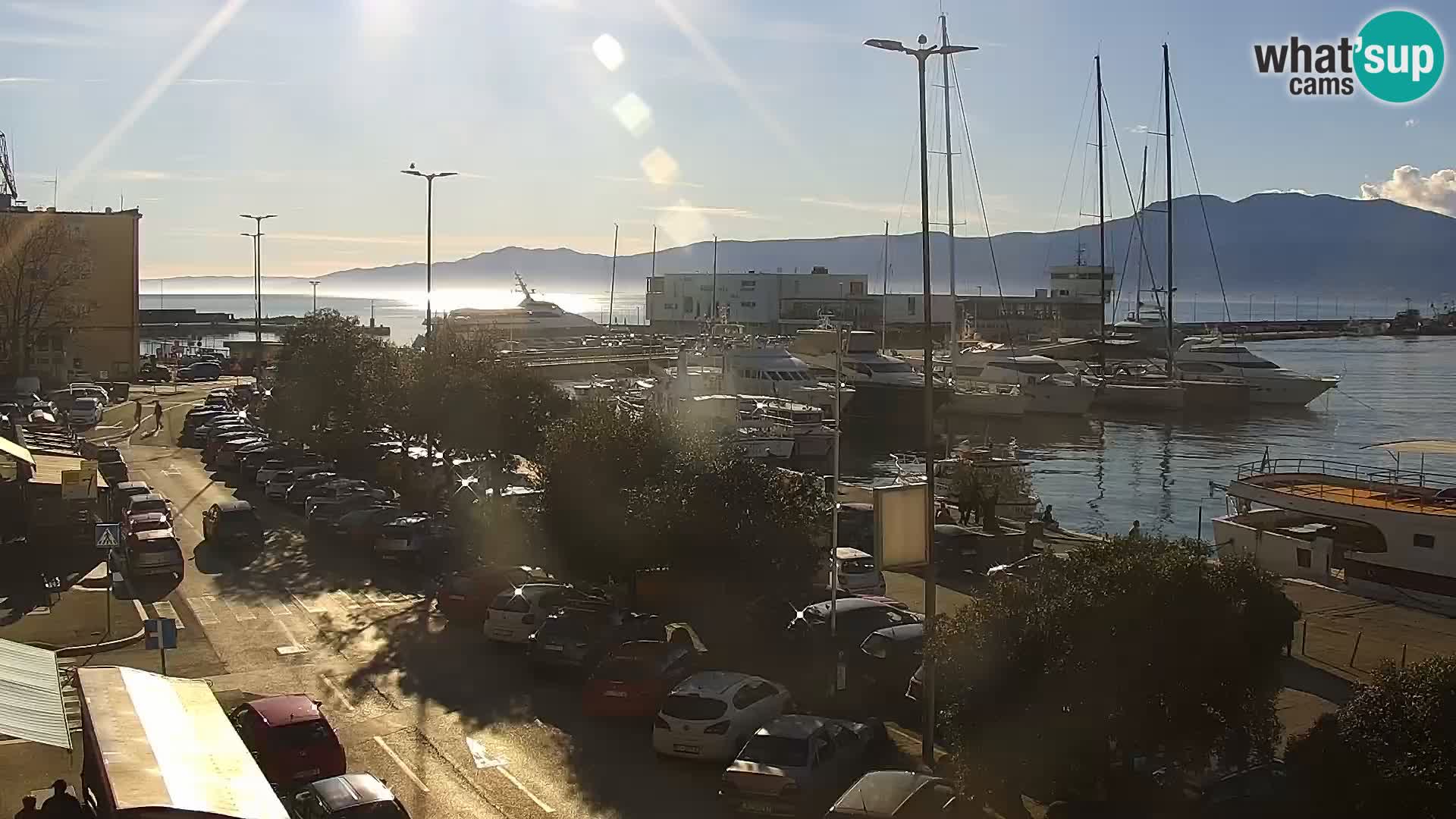 Die Riva und Marina in Rijeka – Live Webcam Kroatien