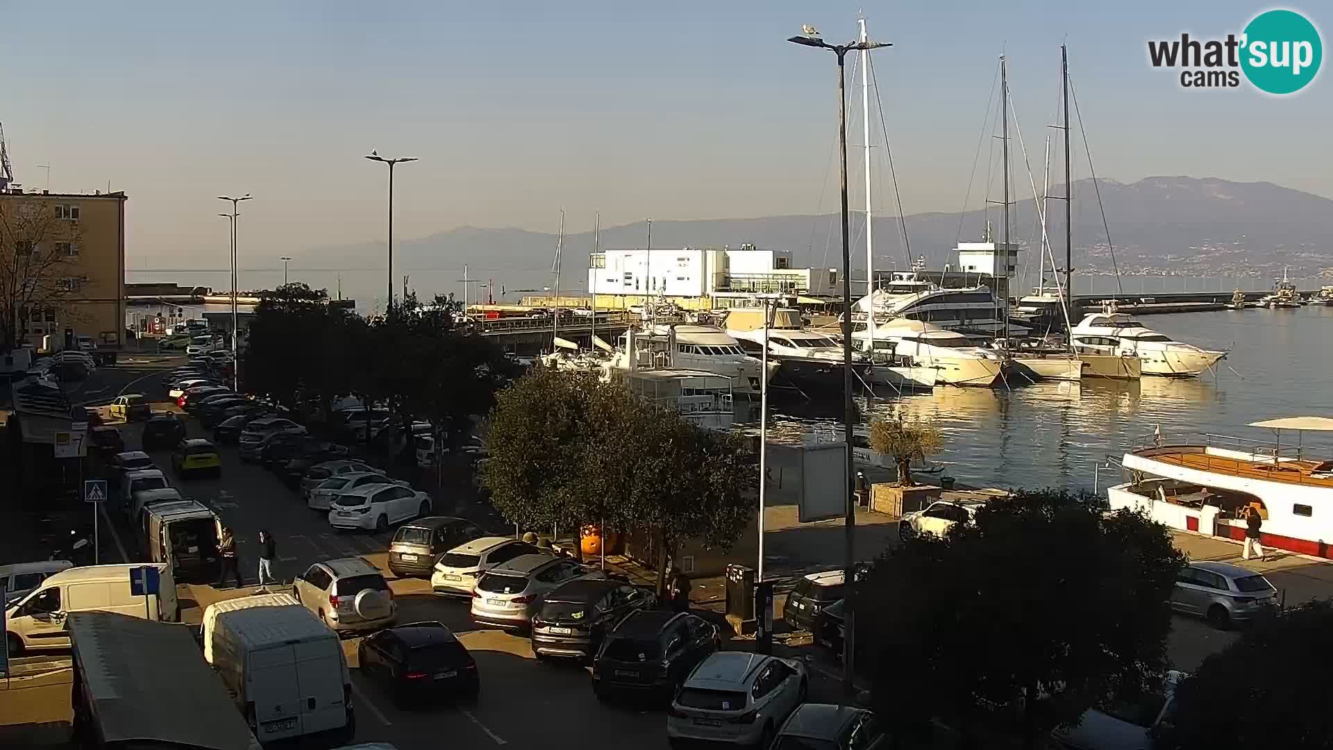 Die Riva und Marina in Rijeka – Live Webcam Kroatien