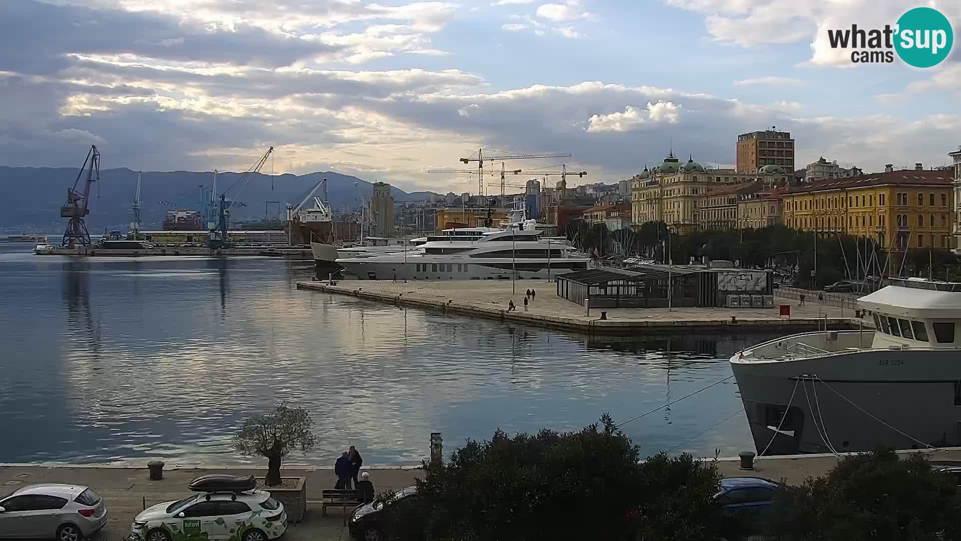 The Riva and Marina in Rijeka  – Live Webcam Croatia