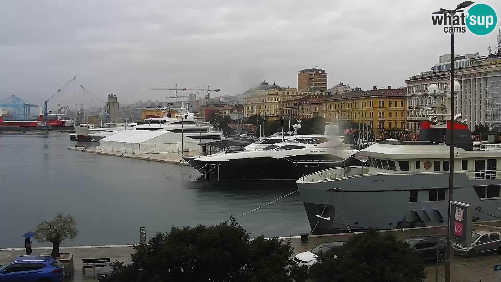 The Riva and Marina in Rijeka  – Live Webcam Croatia