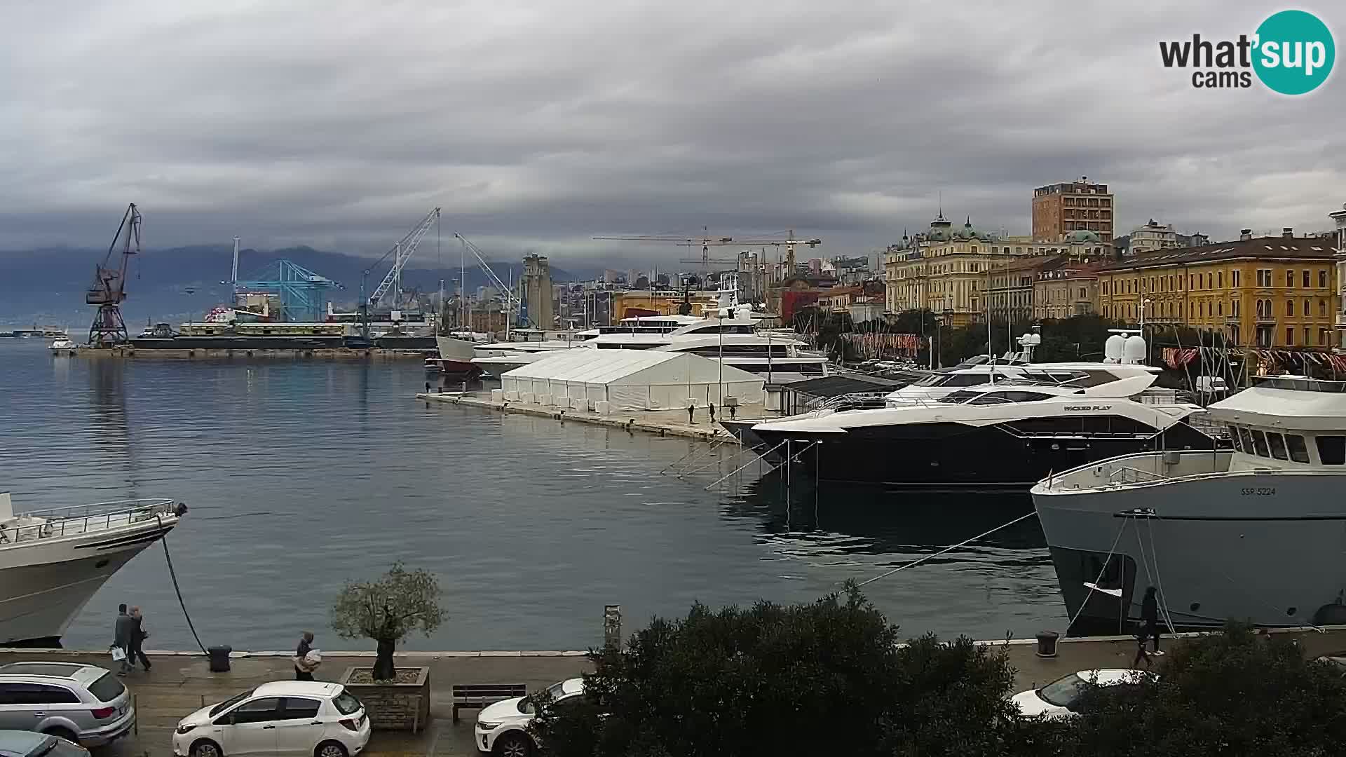 Die Riva und Marina in Rijeka – Live Webcam Kroatien