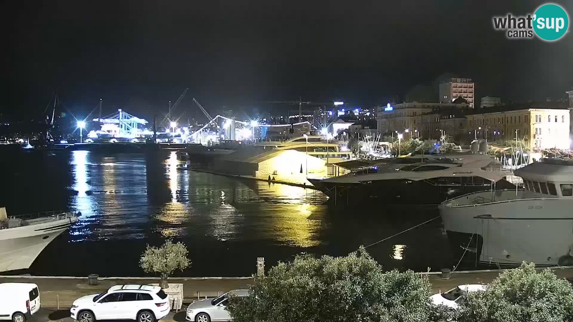 The Riva and Marina in Rijeka  – Live Webcam Croatia