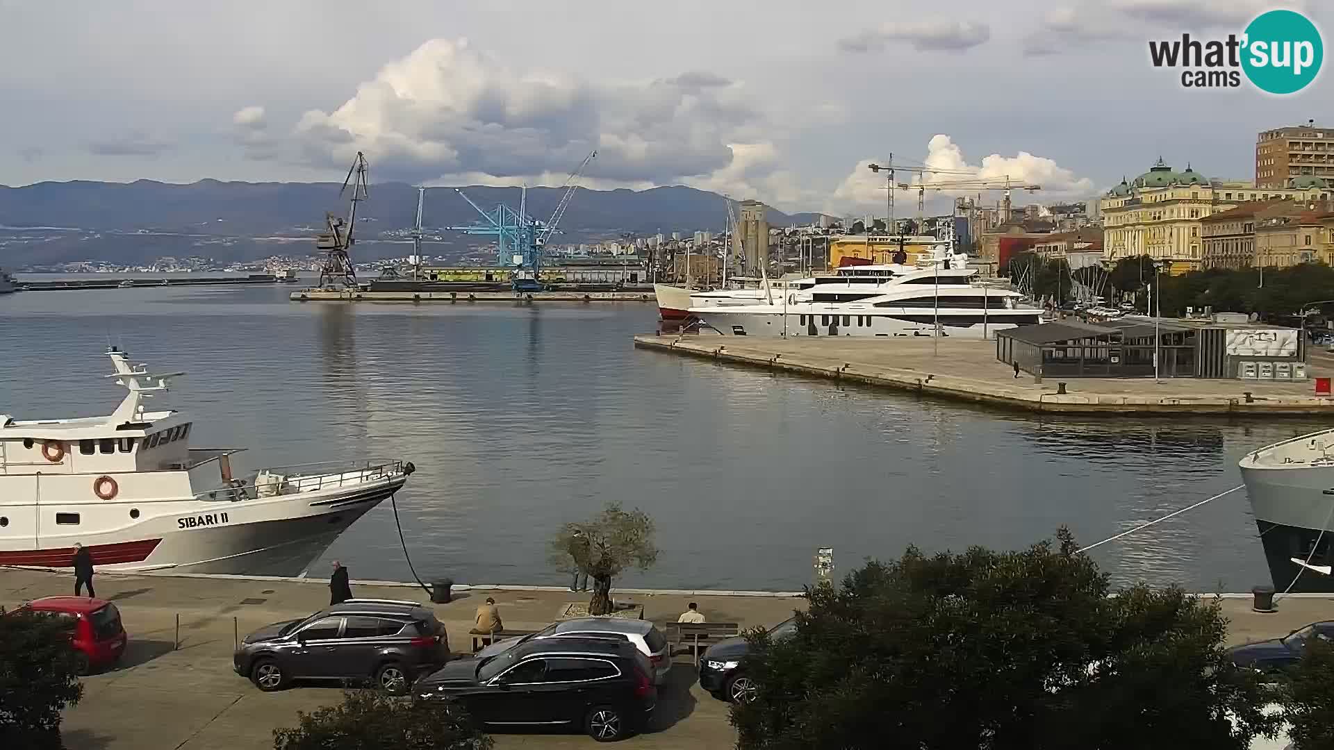 La Riva y Marina en Rijeka – Webcam en vivo Croacia