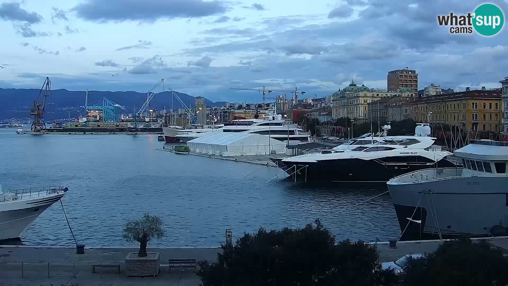 La Riva et Marina à Rijeka – Live Webcam Croatie