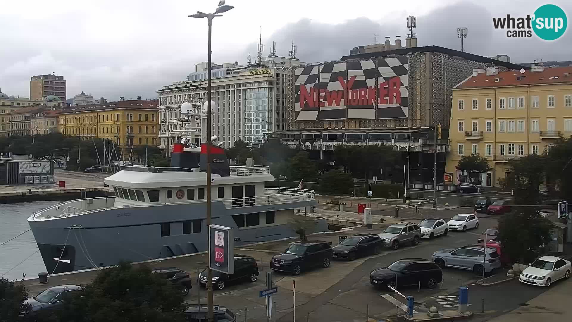 The Riva and Marina in Rijeka  – Live Webcam Croatia