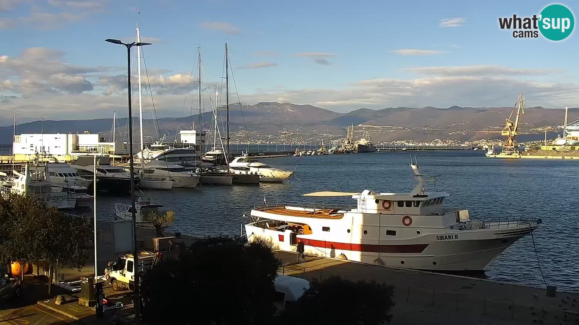 Die Riva und Marina in Rijeka – Live Webcam Kroatien