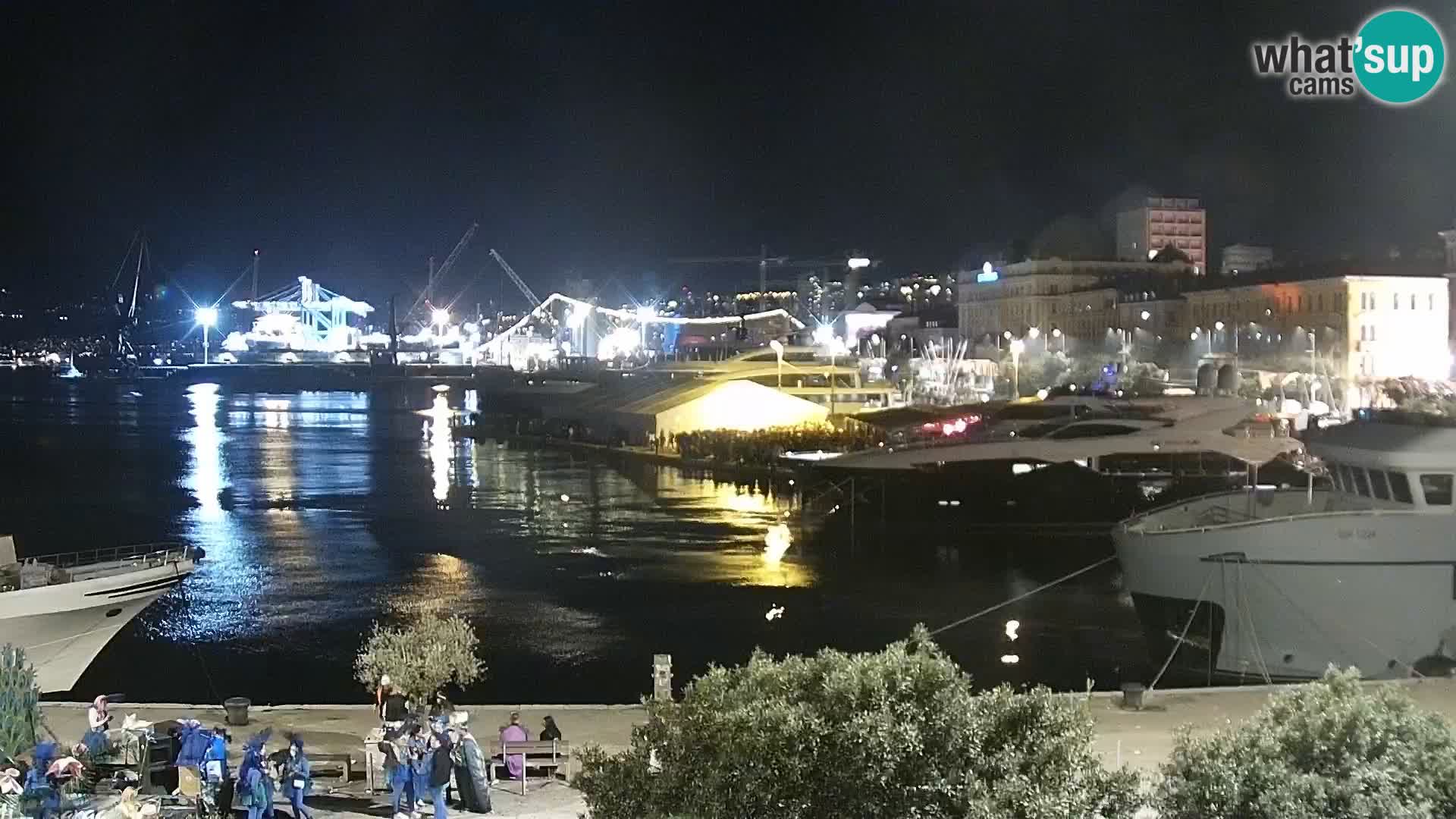 The Riva and Marina in Rijeka  – Live Webcam Croatia