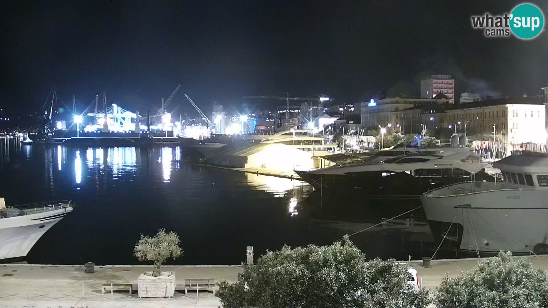 La Riva et Marina à Rijeka – Live Webcam Croatie