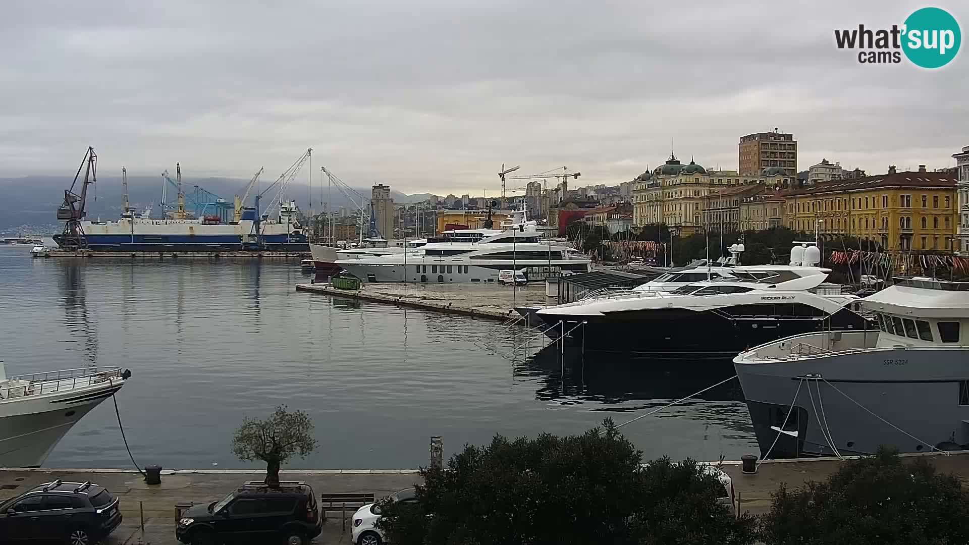 Riva in Marina v Reki – Spletna kamera v živo Hrvaška