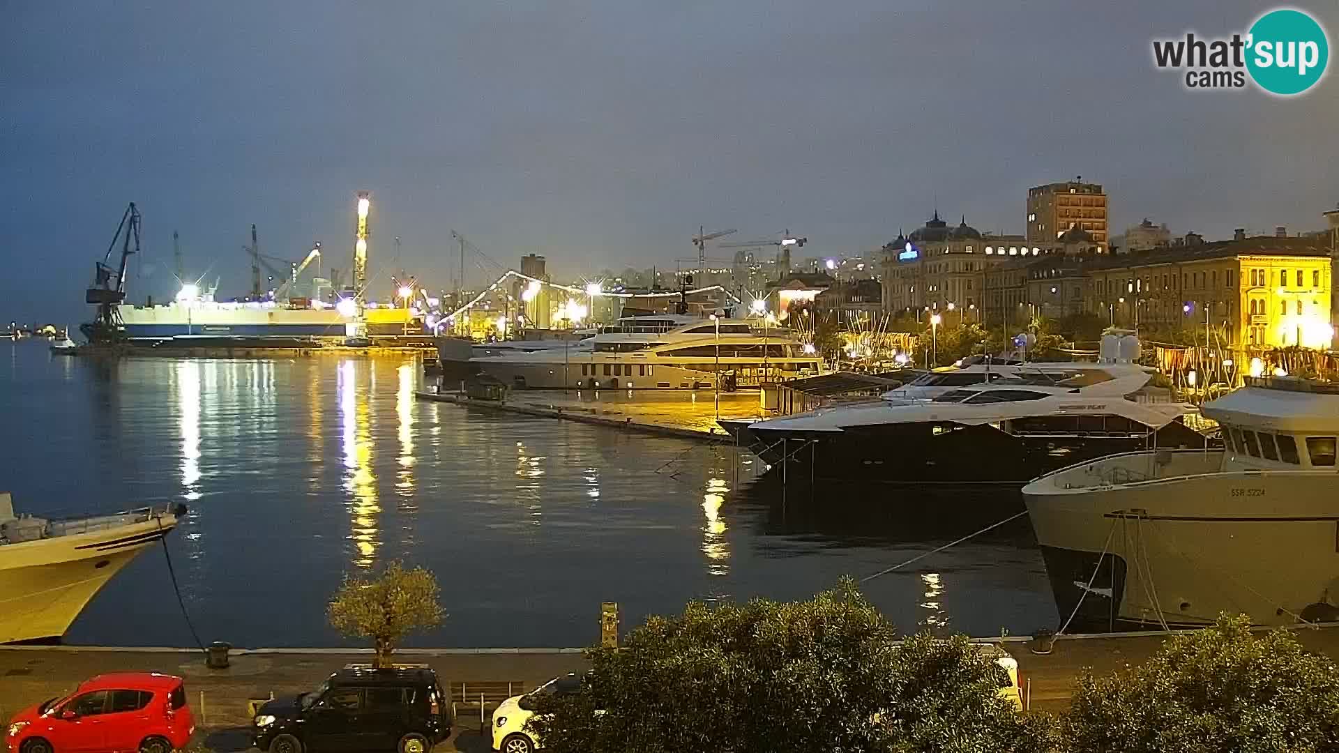 La Riva y Marina en Rijeka – Webcam en vivo Croacia