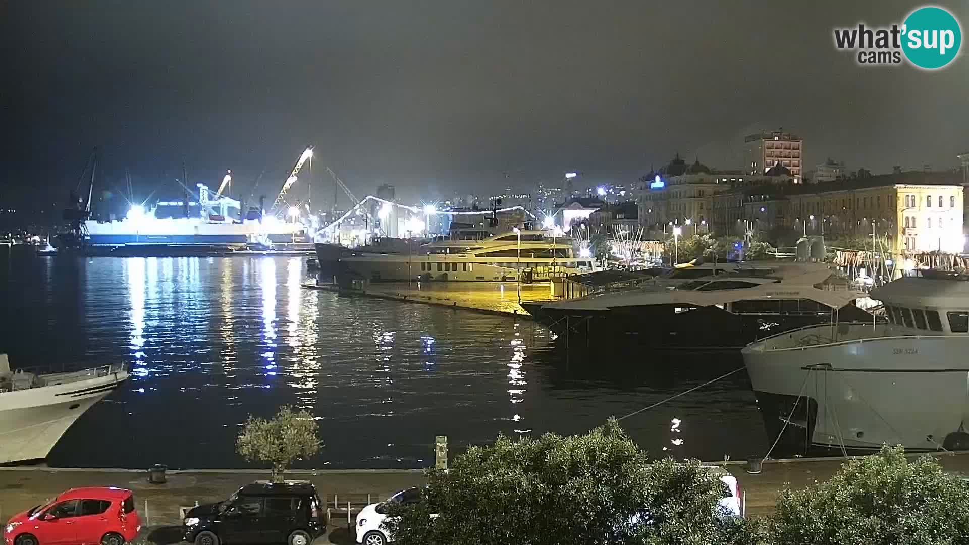 The Riva and Marina in Rijeka – Live Webcam Croatia