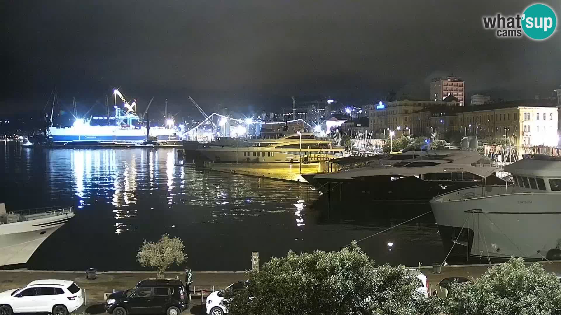 The Riva and Marina in Rijeka  – Live Webcam Croatia