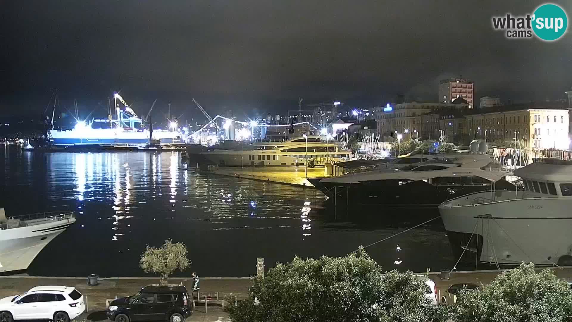 Die Riva und Marina in Rijeka – Live Webcam Kroatien