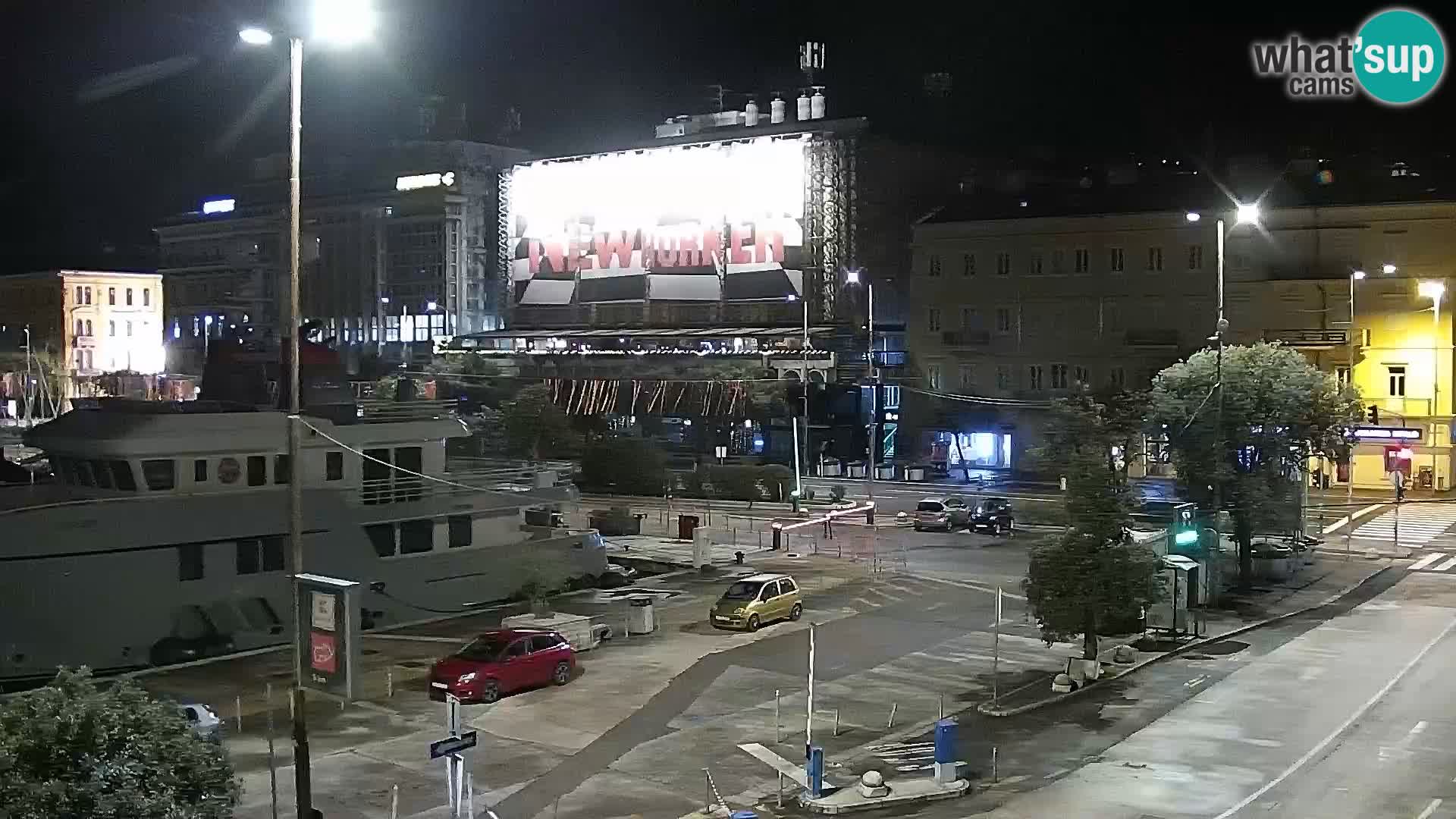 The Riva and Marina in Rijeka  – Live Webcam Croatia