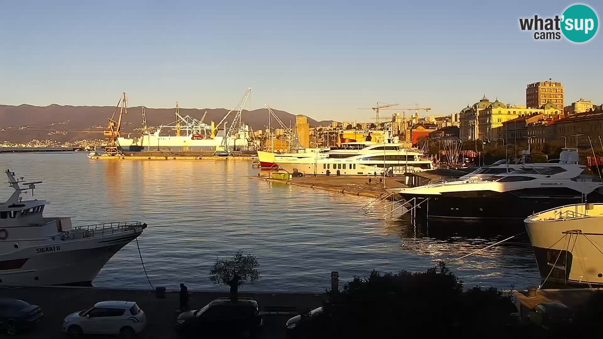 The Riva and Marina in Rijeka  – Live Webcam Croatia