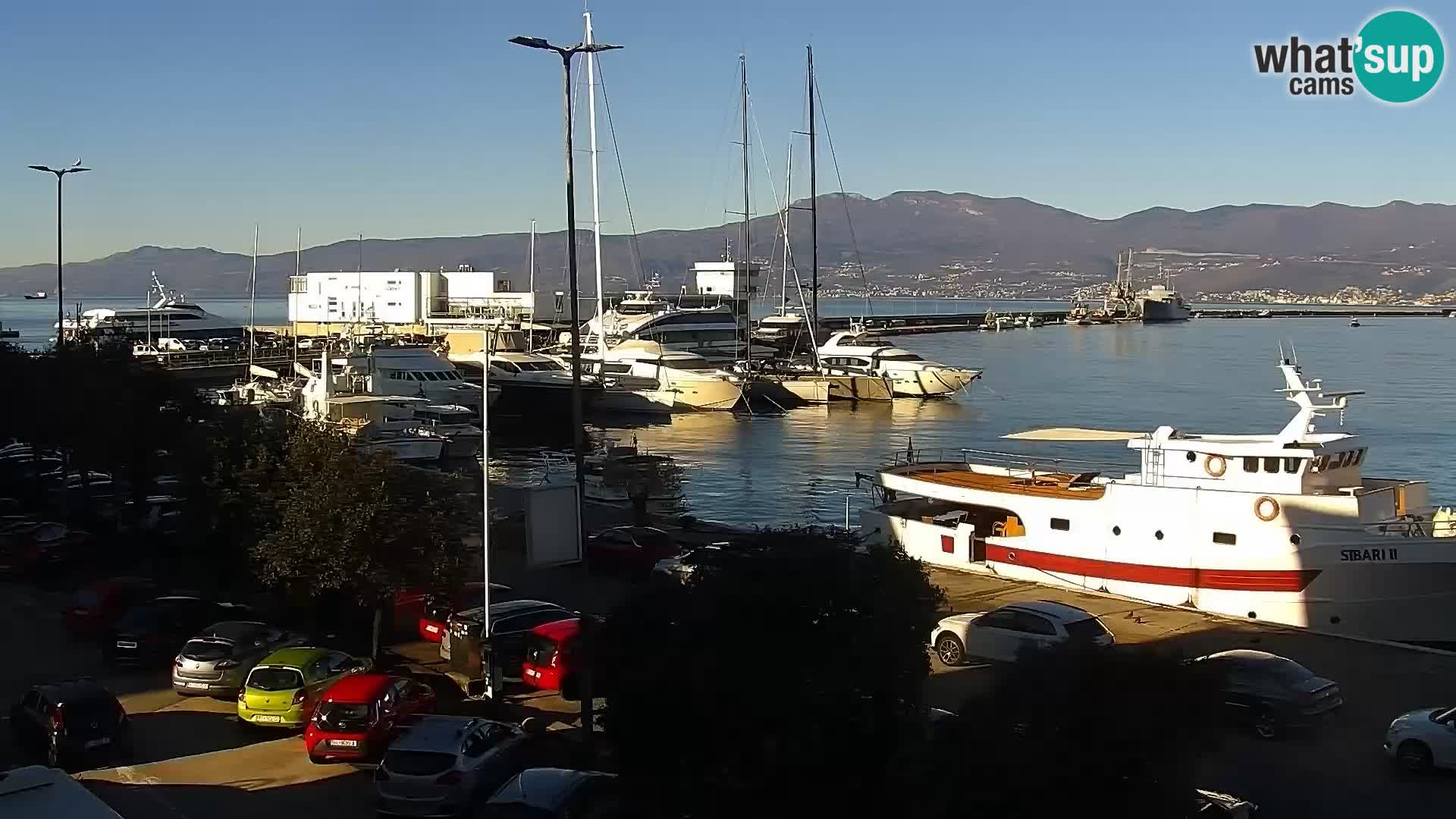 La Riva et Marina à Rijeka – Live Webcam Croatie