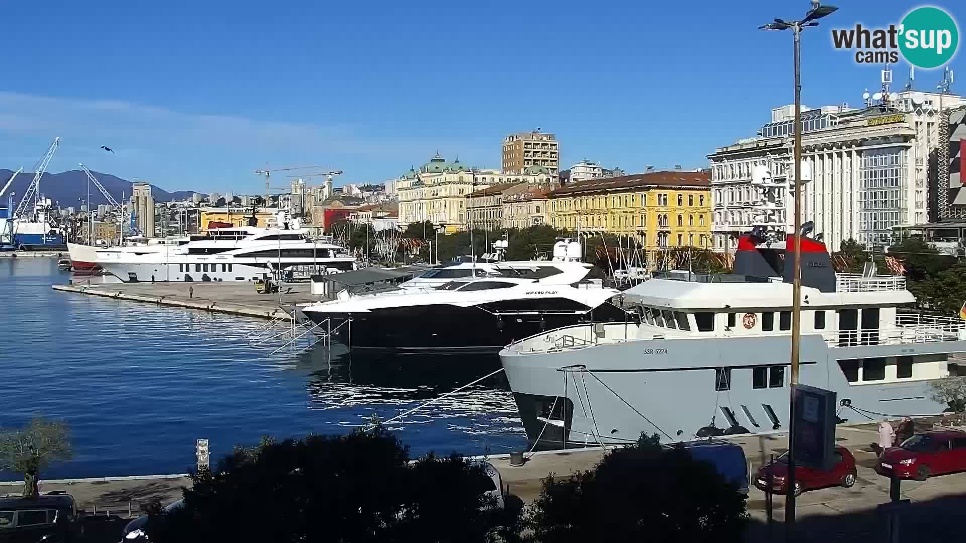 Die Riva und Marina in Rijeka – Live Webcam Kroatien