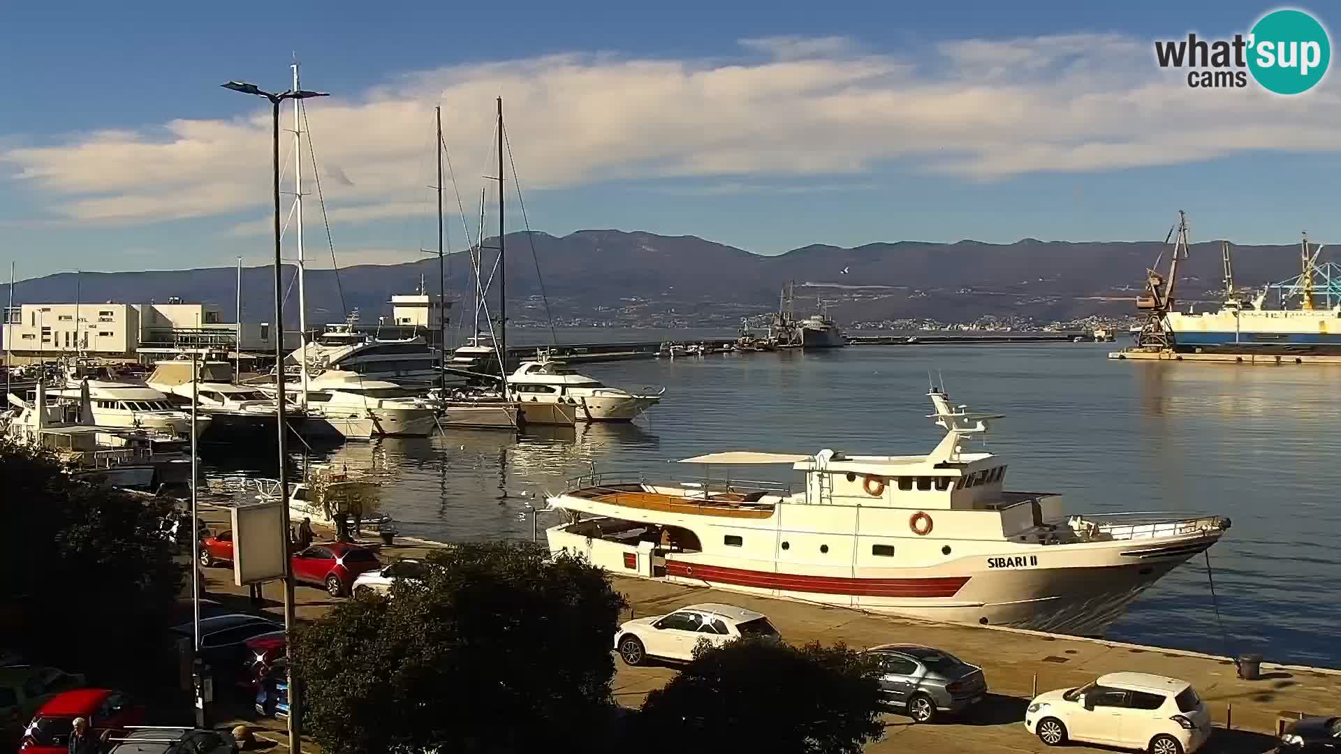 La Riva y Marina en Rijeka – Webcam en vivo Croacia