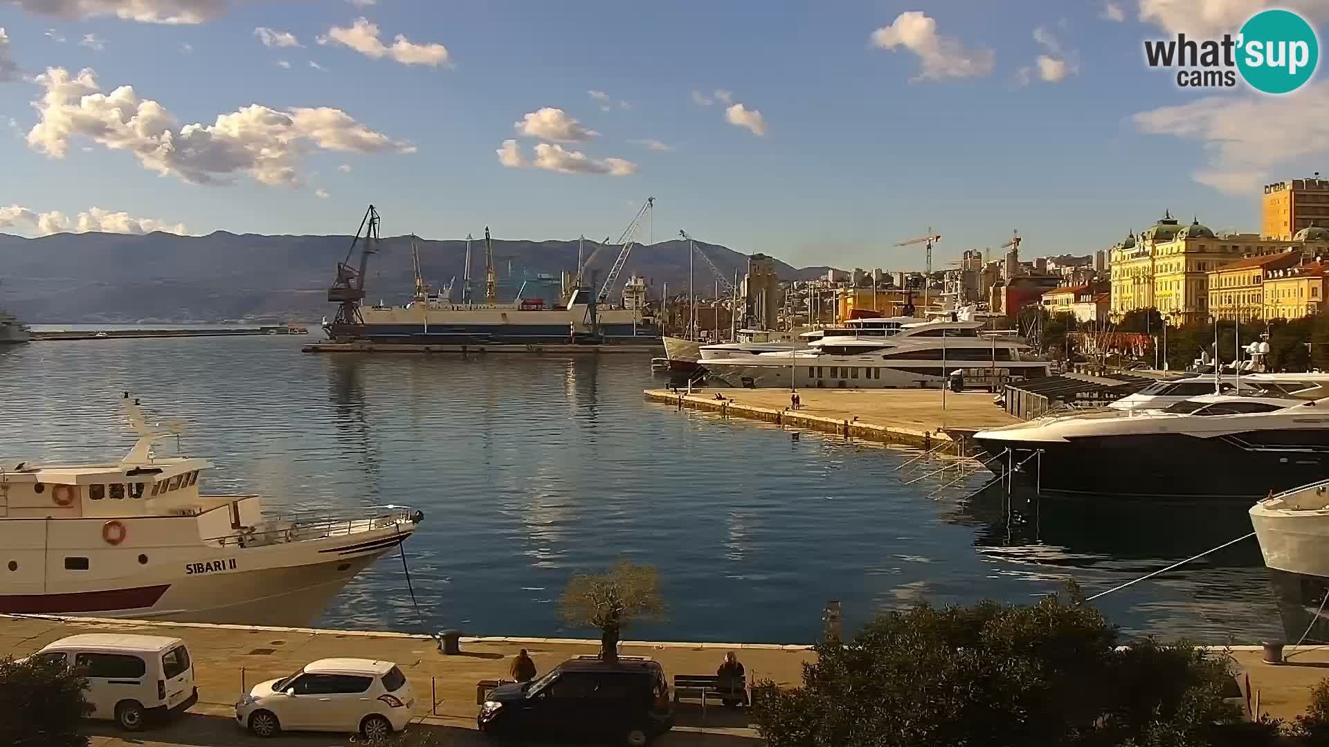 La Riva e la Marina a Rijeka (Fiume) – Live Webcam Croazia