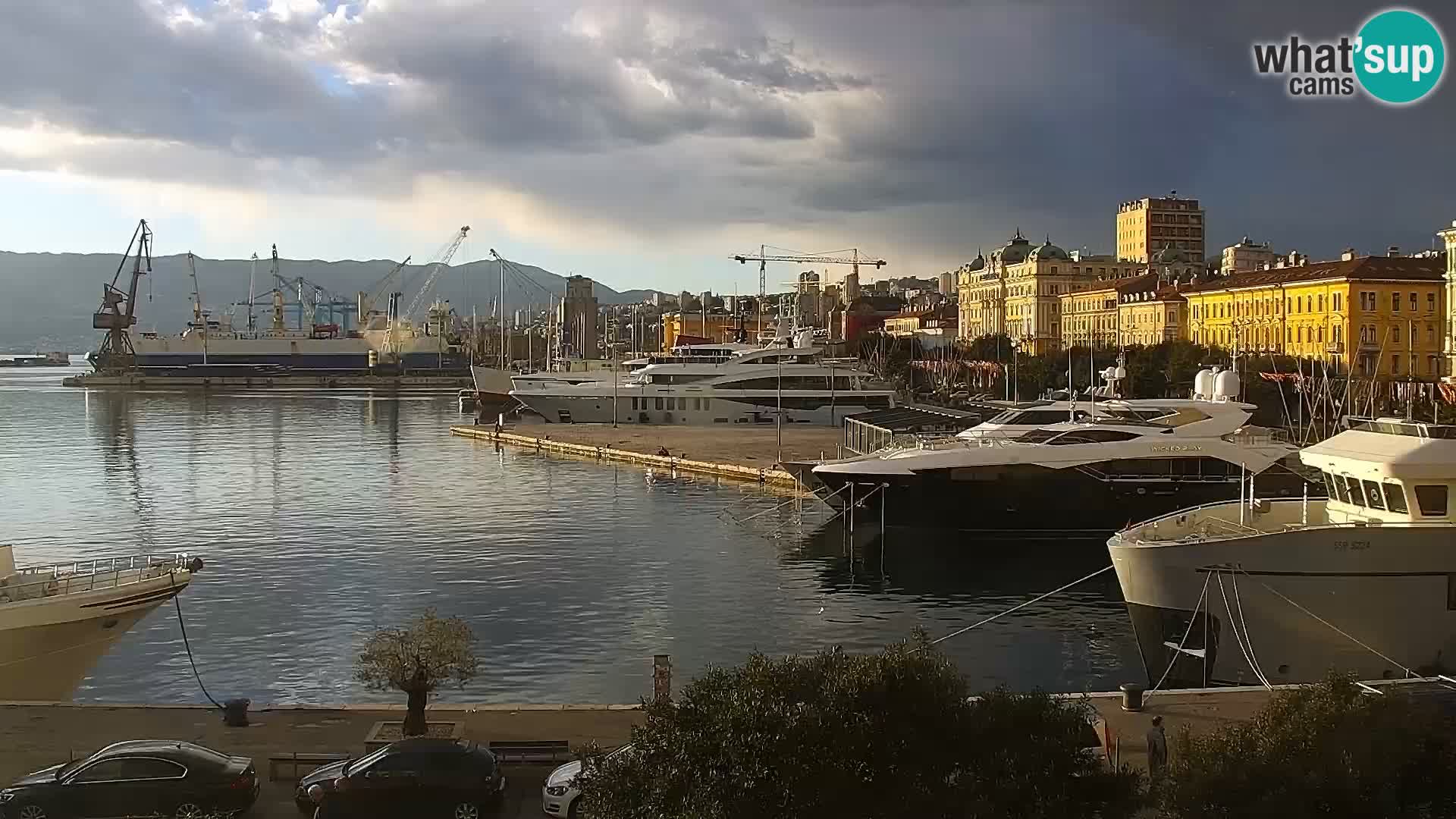 The Riva and Marina in Rijeka  – Live Webcam Croatia