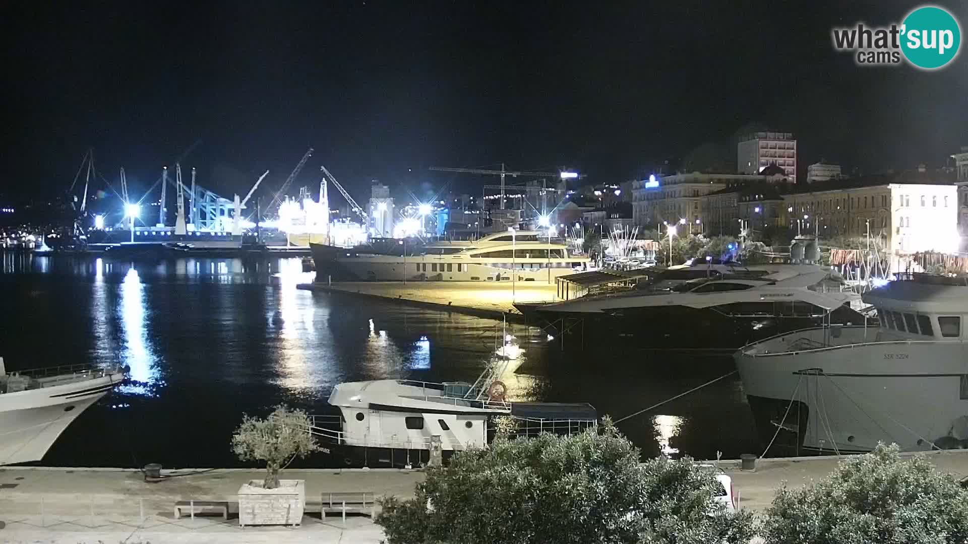 La Riva et Marina à Rijeka – Live Webcam Croatie