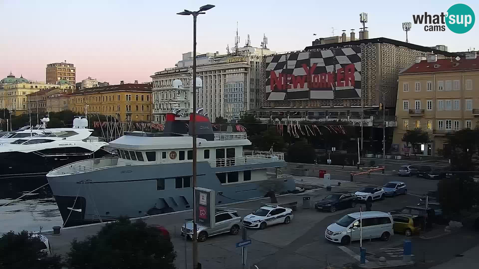 The Riva and Marina in Rijeka  – Live Webcam Croatia