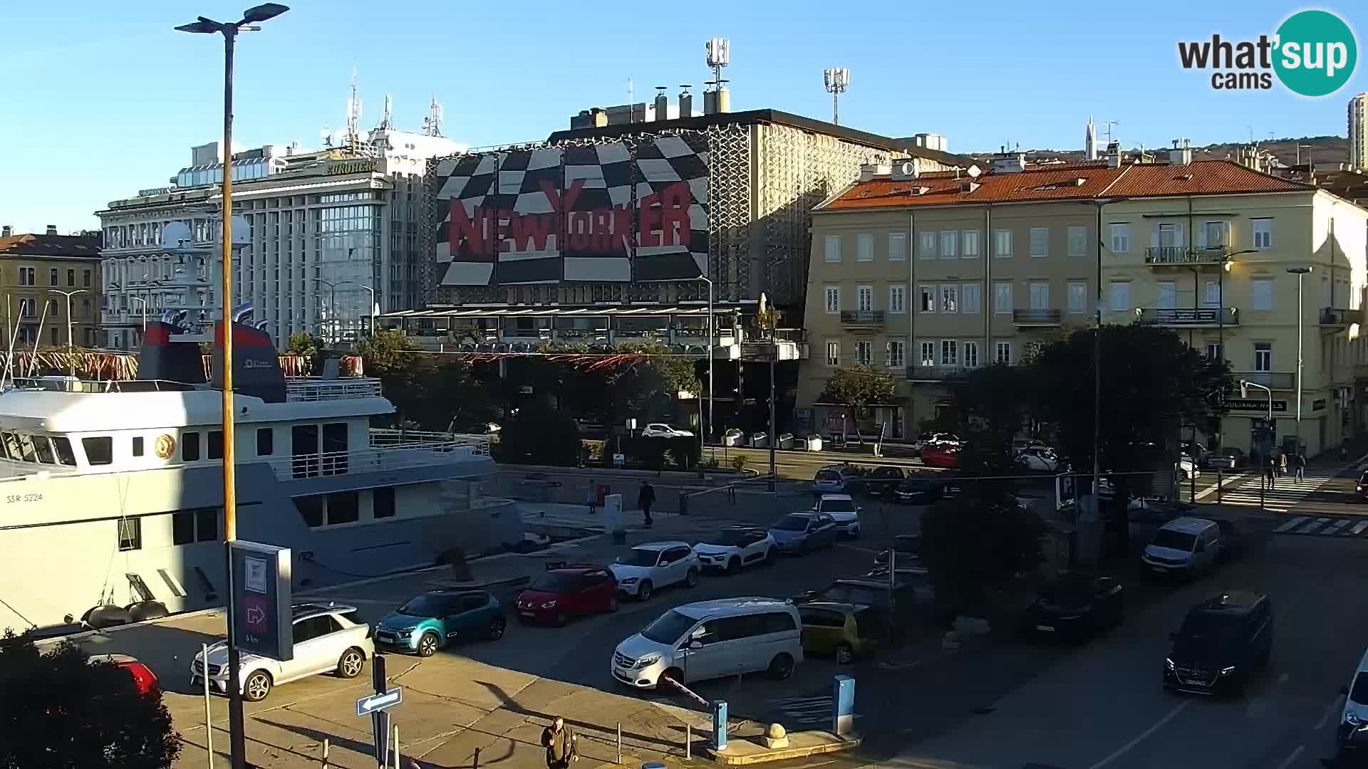 The Riva and Marina in Rijeka  – Live Webcam Croatia