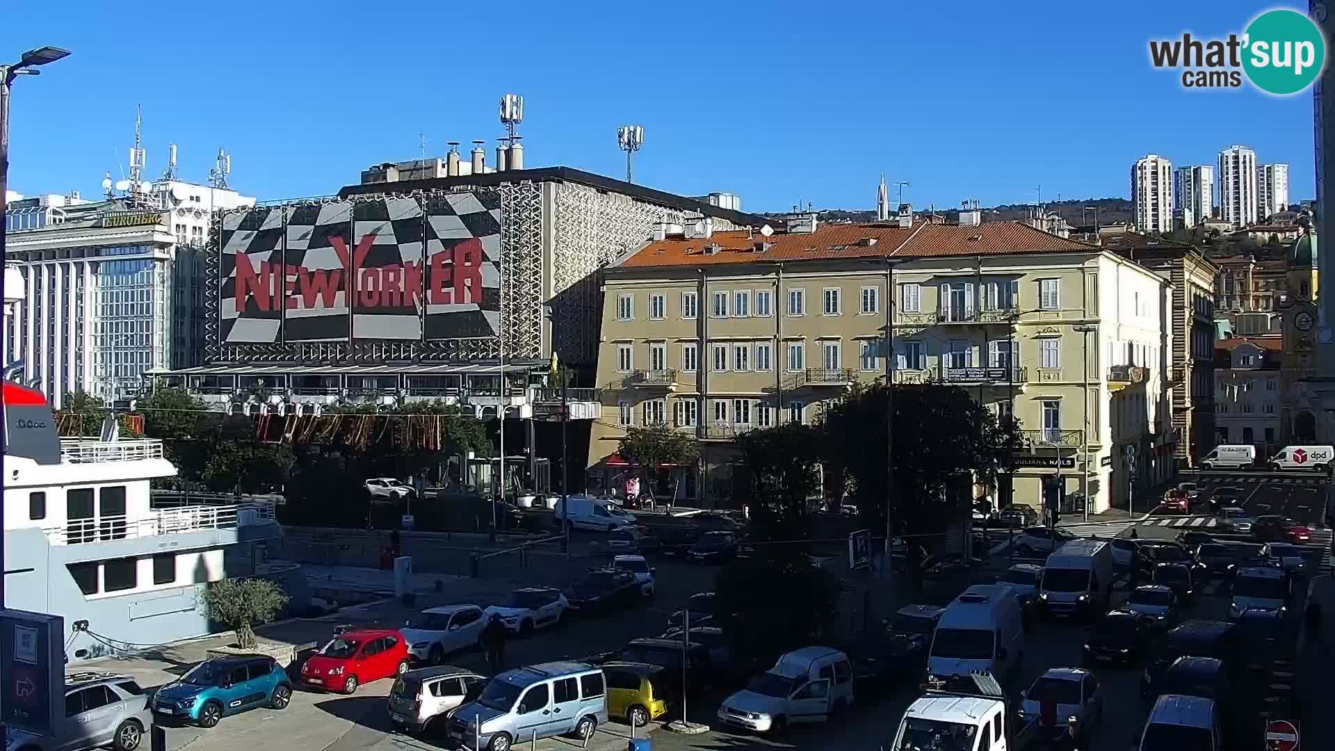 The Riva and Marina in Rijeka  – Live Webcam Croatia