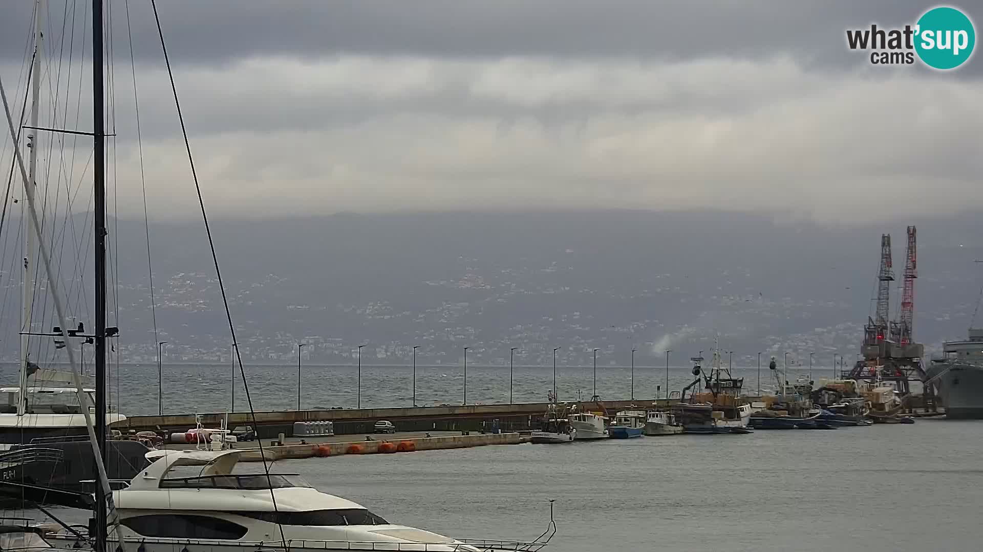 The Riva and Marina in Rijeka  – Live Webcam Croatia