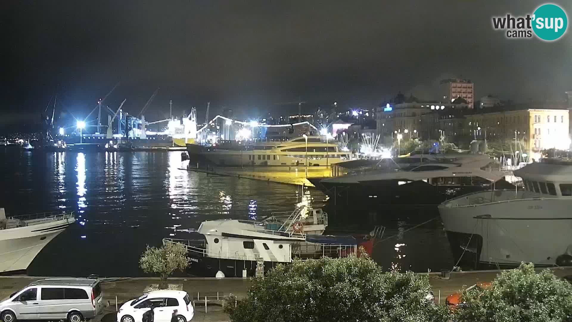 The Riva and Marina in Rijeka  – Live Webcam Croatia