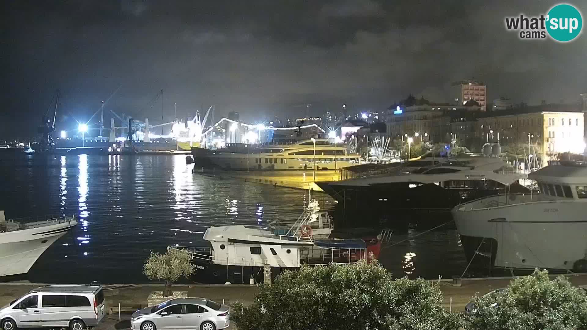 La Riva y Marina en Rijeka – Webcam en vivo Croacia