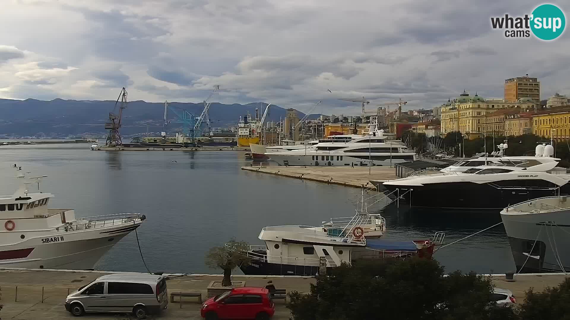 The Riva and Marina in Rijeka  – Live Webcam Croatia